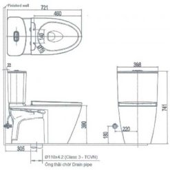 Alternative view of Bồn cầu Inax ACT-602/CW-KB22AVN nắp điện tử