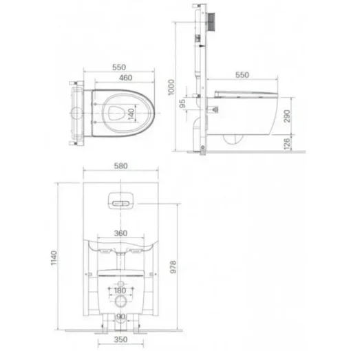Bồn cầu nắp điện tử Inax AC-952/CW-KA22AVN - Ảnh 2