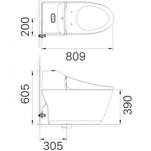 Bồn cầu nắp điện tử Inax AC-1032/CW-H18VN - Ảnh 2