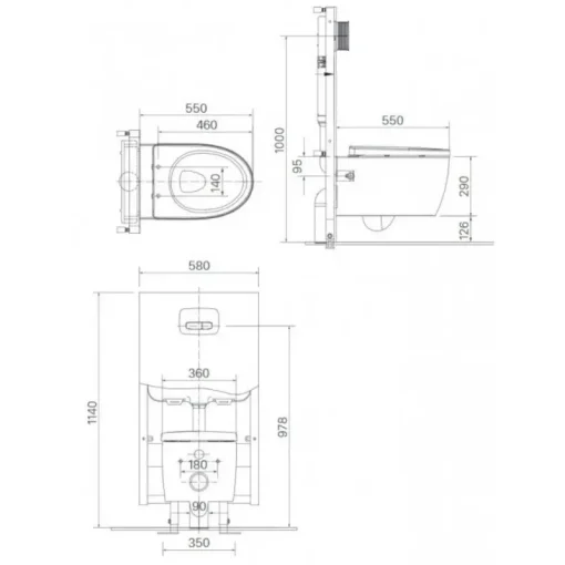 Bồn cầu nắp điện tử Inax AC-952/CW-H20VN treo tường - Ảnh 2