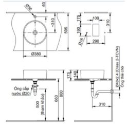 Alternative view of Chậu rửa lavabo Inax L-295V đặt bàn tròn