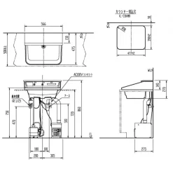 Alternative view of Chậu rửa lavabo Inax L-C11A3-AS đặt bàn tích hợp tự động