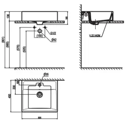 Alternative view of Chậu rửa lavabo Viglacera V42M đặt bàn