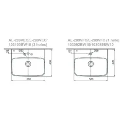 Alternative view of Chậu rửa lavabo Inax AL-289V treo tường Aqua Ceramic