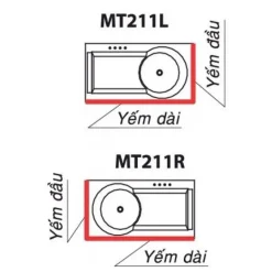 Alternative view of Bồn tắm massage CAESAR MT211L/R chân yếm 1.7M