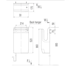 Alternative view of Máy sấy tay tự động Inax JT-1000 phòng vệ sinh