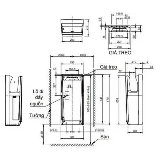 Máy sấy tay tự động Inax JT-2162 phòng vệ sinh - Ảnh 2