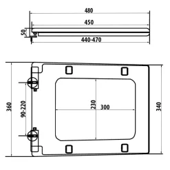 Alternative view of Nắp êm bồn cầu Viglacera V42 dáng vuông