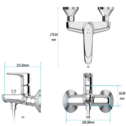 Vòi sen tắm nóng lạnh Inax BFV-1113S-9C - Ảnh 2