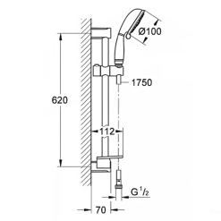 Alternative view of Tay sen 3 chế độ Inax BF-SC1 sáng bóng