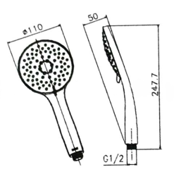 Alternative view of Tay sen 4 chế độ Inax BF-SC9 thiết kế vuông