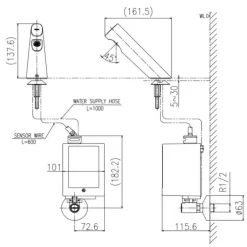 Alternative view of Vòi lavabo cảm ứng Inax AMV-300 nước lạnh