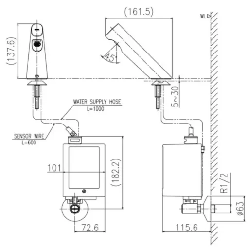 Vòi lavabo cảm ứng Inax AMV-300 nước lạnh - Ảnh 2