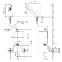 Alternative view of Vòi lavabo cảm ứng Inax AMV-300K nóng lạnh