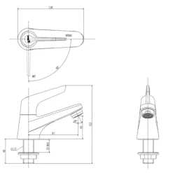 Alternative view of Vòi lavabo lạnh Inax LFV-17 cho chậu 1 lỗ