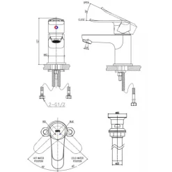 Alternative view of Vòi lavabo nóng lạnh Inax LFV-2012S-R thấp