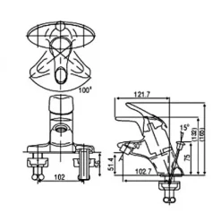 Alternative view of Vòi lavabo nóng lạnh Inax LFV-202S 1 lỗ
