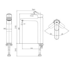 Alternative view of Vòi lavabo lạnh Inax LFV-22SH thân cao