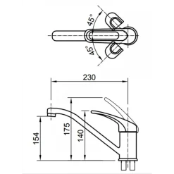 Alternative view of Vòi rửa chén bát nóng lạnh Inax SFV-112S