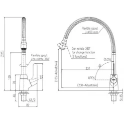 Alternative view of Vòi rửa chén bát lạnh Inax SFV-18