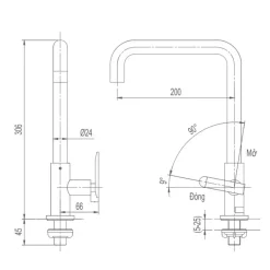 Alternative view of Vòi rửa chén bát lạnh Inax SFV-30