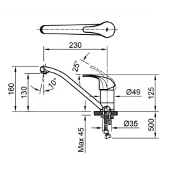 Alternative view of Vòi rửa chén bát nóng lạnh Inax SFV-302S