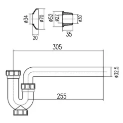 Alternative view of Bộ xả lavabo Inax A-325PL ống bằng nhựa