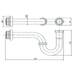 Alternative view of Bộ xả lavabo Inax A-678P ống chữ P