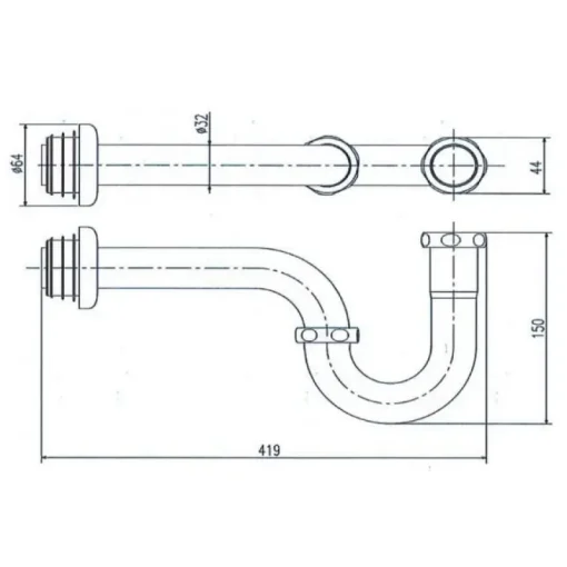 Bộ xả lavabo Inax A-678P ống chữ P - Ảnh 2