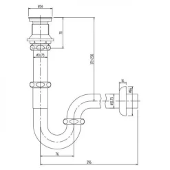 Alternative view of Bộ xả lavabo Inax LF-105PAL ống chữ P