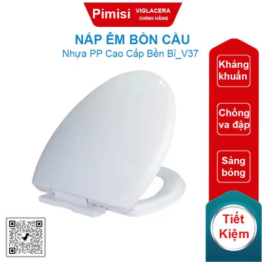 Nắp êm bồn cầu Viglacera V37 (VI107, V37, V39, BL5)