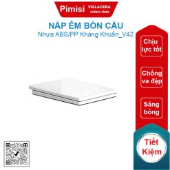 Nắp êm bồn cầu Viglacera V42 dáng vuông