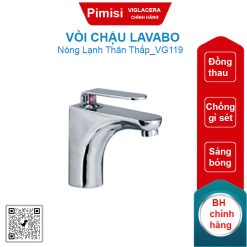 Vòi chậu lavabo nóng lạnh Viglacera VG119 thân thấp