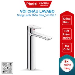 Vòi chậu lavabo nóng lạnh Viglacera VG132.1 thân cao