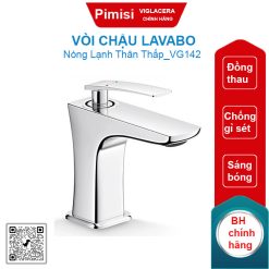 Vòi chậu lavabo nóng lạnh Viglacera VG142 thân thấp
