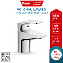 Vòi chậu lavabo nóng lạnh Viglacera VG168 thân thấp