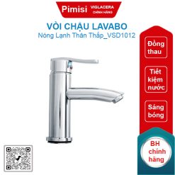 Vòi chậu lavabo nóng lạnh Viglacera VSD1012 thân thấp