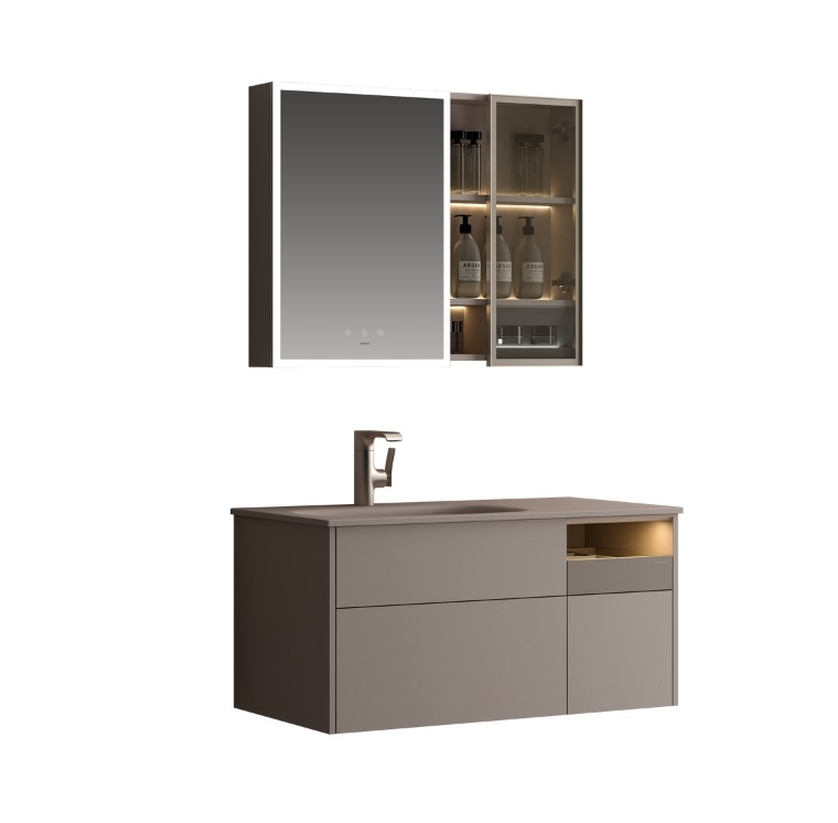 Bộ tủ chậu tủ gương size 100cm JOMOO A2471-16BL-1