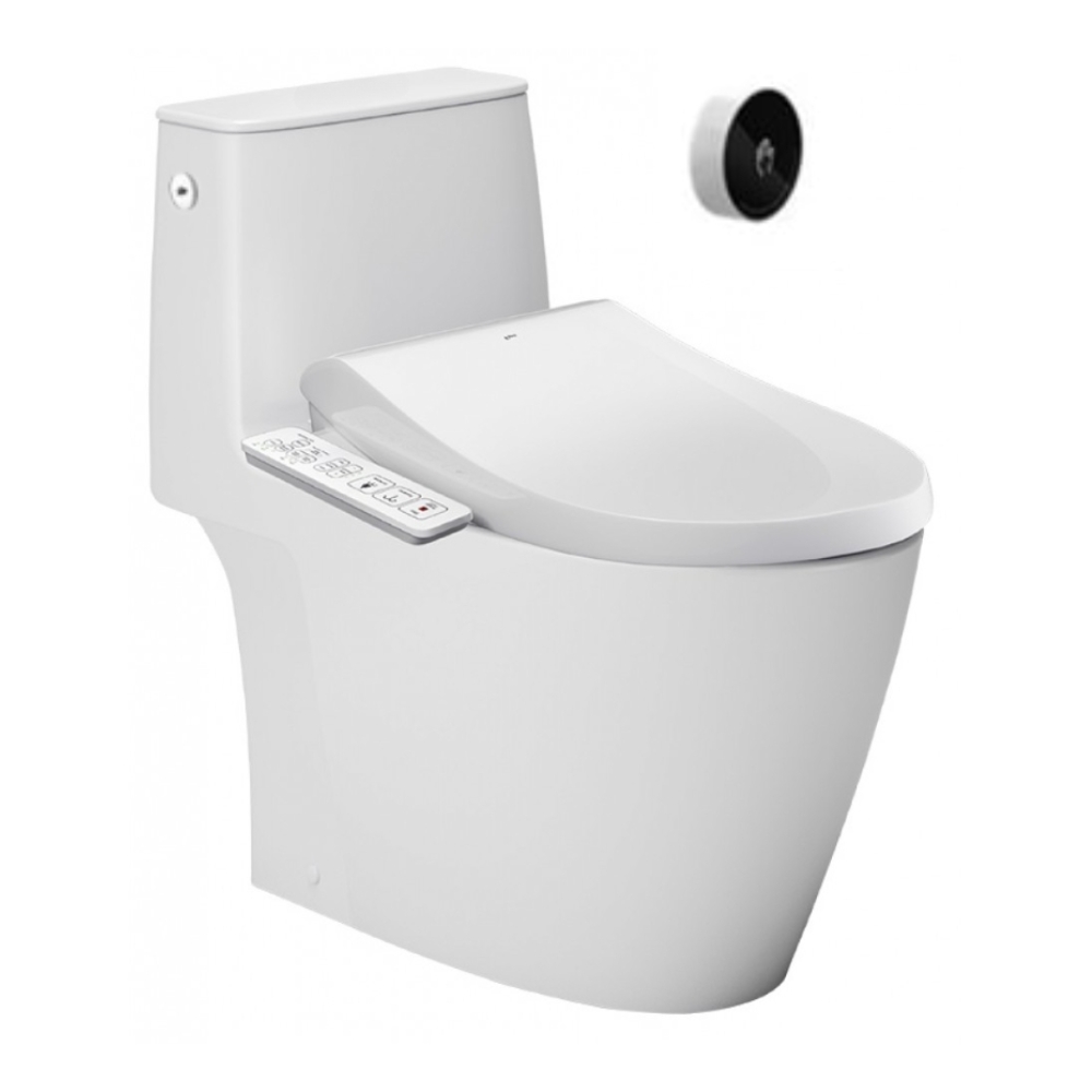 Bồn cầu 1 khối xả cảm ứng nắp điện tử INAX ACT-902-CW-H18VN