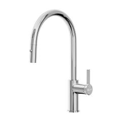 Vòi rửa bát nóng lạnh dây rút Konox Alto Chrome