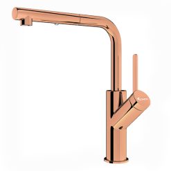 Vòi rửa bát nóng lạnh dây rút Konox Artan Rose Gold