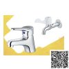 Combo Thiết bị vệ sinh Caesar Vòi Lavabo Và Vòi Gắn Tường Caesar B111C-W027C