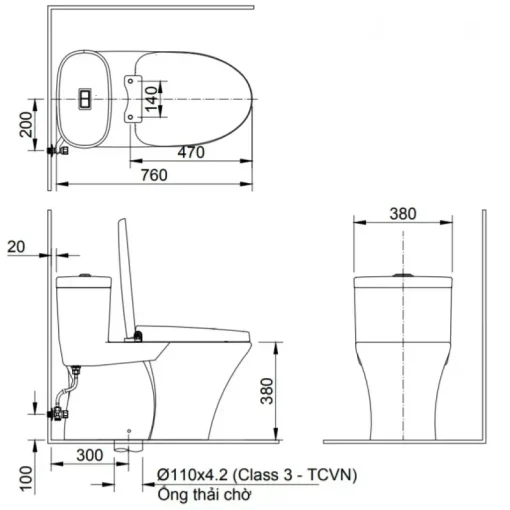 Bồn cầu thông minh Inax AC-959A/CW-KA22AVN - Ảnh 2