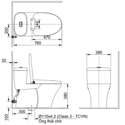 Alternative view of Bồn cầu thông minh Inax AC-959A/CW-KB22AVN