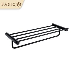 Giàn vắt khăn tắm hai tầng màu đen Basic BP-79318