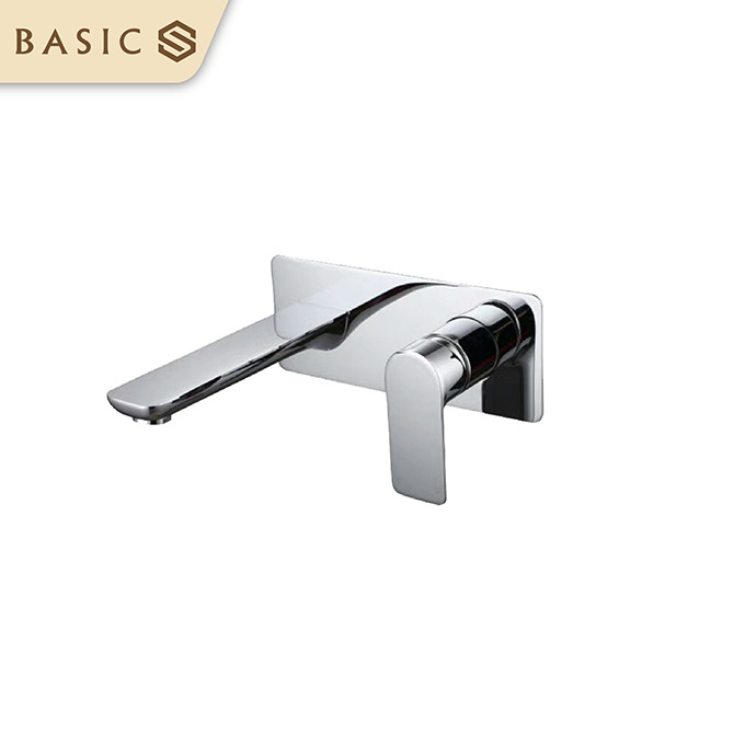 Vòi chậu lavabo âm tường nóng lạnh Basic BW-46017