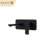 Vòi chậu lavabo âm tường nóng lạnh màu đen Basic BW-46017B