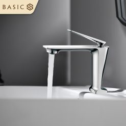 Vòi chậu lavabo nóng lạnh màu chrome Basic BW-47001