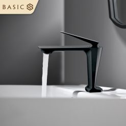 Vòi chậu lavabo nóng lạnh màu đen Basic BW-47001B