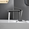 Vòi chậu lavabo nóng lạnh màu Titan Basic BW-47001GM